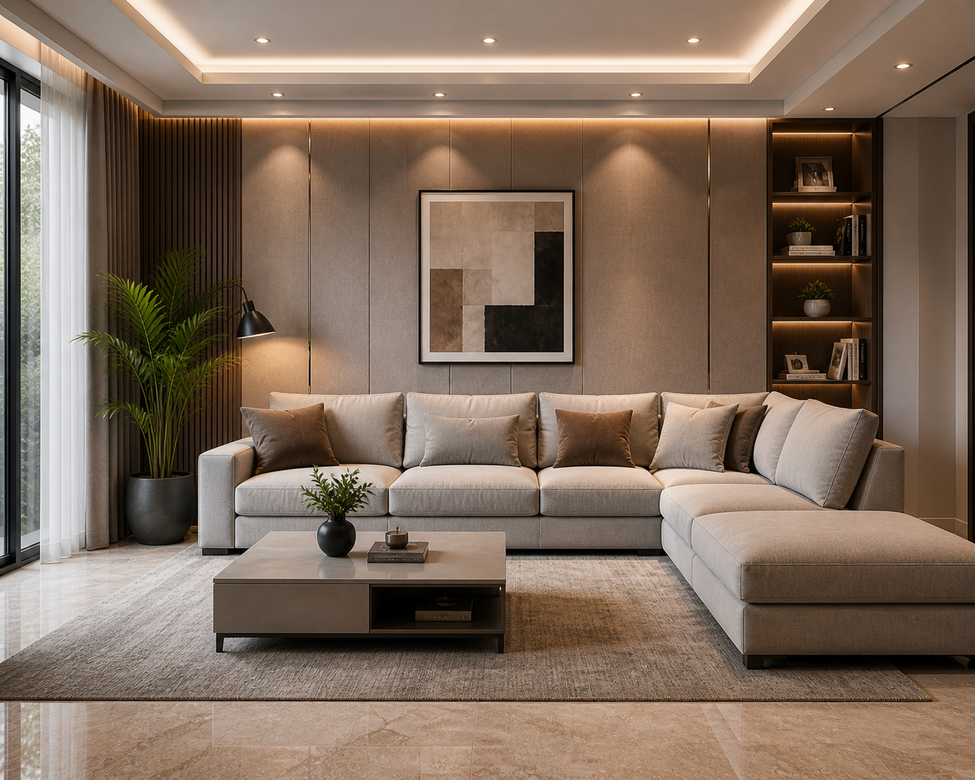 L-Shaped Modular Sofa